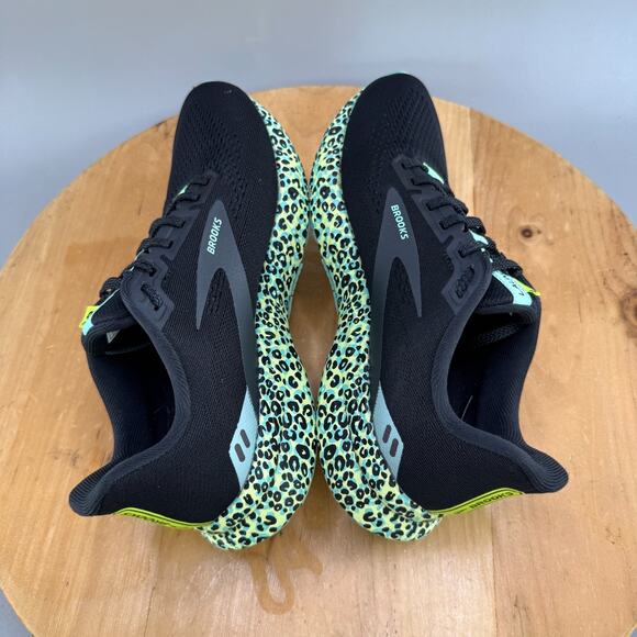 Brooks Launch 8 Womens Size 8 Black Wild Cheetah Running Shoes Cheetah Print - Picture 6 of 9